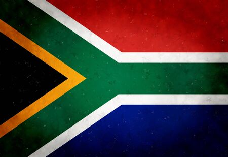 grunge style of flag of South Africaの写真素材
