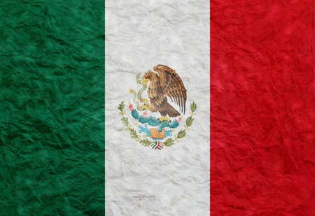Paper  style flag of Mexicoの写真素材