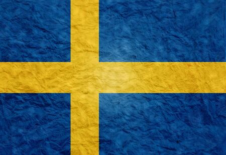 Paper  style flag of Swedenの写真素材