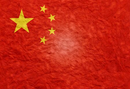 Paper  style flag of chinaの写真素材