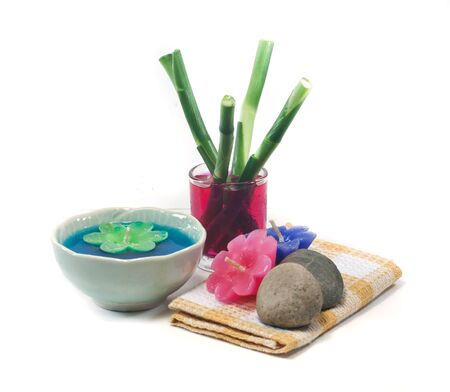 Spa still life with candle.の写真素材