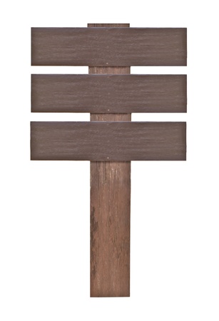 Old wood signs isolated on white.の写真素材
