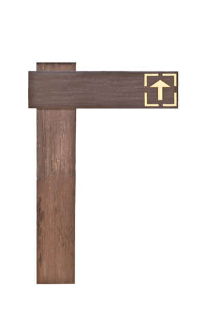 Old wood signs isolated on white.の写真素材