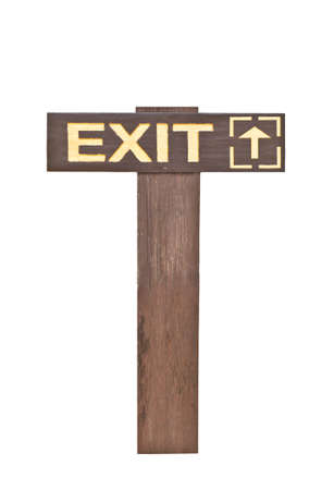 Old wood signs isolated on white.の写真素材
