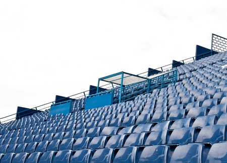 blue seat at football  Stadium.
