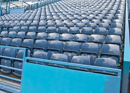 blue seat at football  Stadium.のeditorial素材
