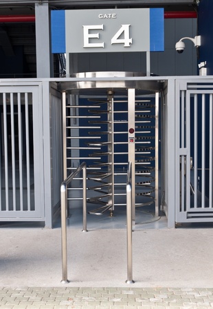 football  Stadium gate for  exit