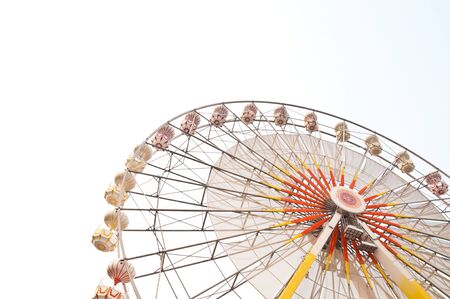 ferris wheel against on the skyの写真素材