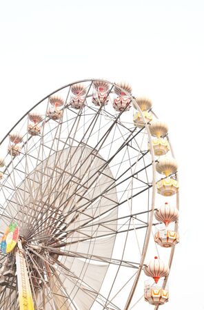 ferris wheel against on the skyの写真素材