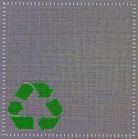 Recycle Logo From fabric textile の写真素材