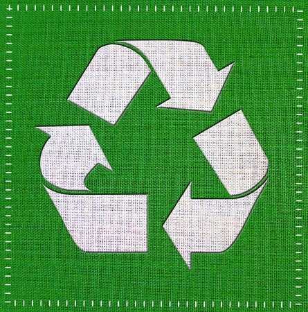 Recycle Logo From fabric textile の写真素材