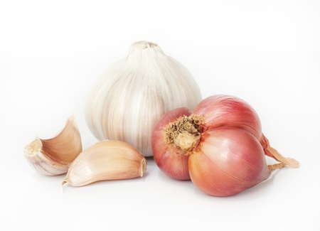 Garlic is Spices in  food  ingredients   An alternative Medicine that helps reduce heart disease の写真素材