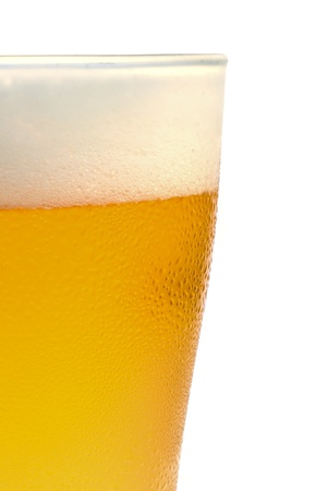Close-up  glass of light beer  background.の写真素材