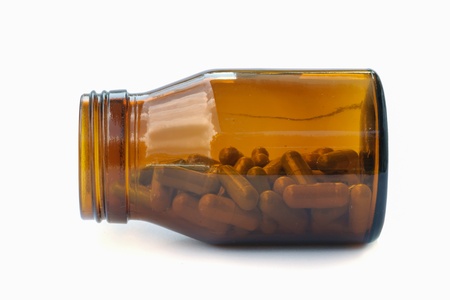 Herbal medicine in medical bottle.の写真素材