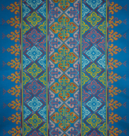 Close up  of Thai style silk .の写真素材