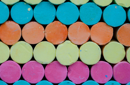 Colorful chalk isolated on white background .の写真素材