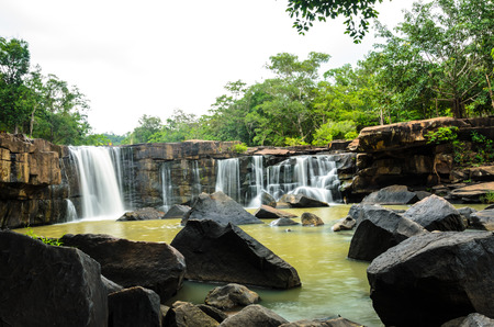 Tad tone waterfall at Chaiyaphum in Thailand.の写真素材