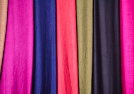 Close up of  hand made fabric in Thai style pattern.の写真素材