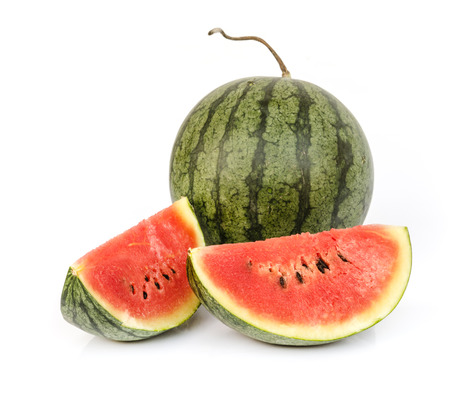 water melon slice isolated on white background .の写真素材