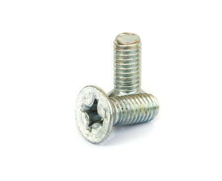 Closeup metal screw  isolated on white background.の写真素材
