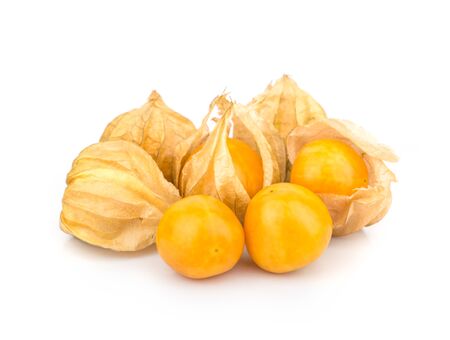 The cape gooseberry is a relative of the tomatillo, also known as poha in Hawaii has a tart tomato flavor and is used for making jamの写真素材