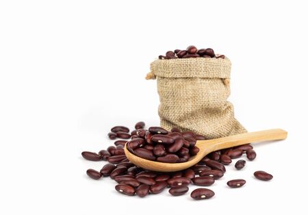 Dry red beans healthy eating isolated on white background.の写真素材