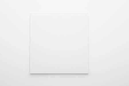 Blank white picture on white wallの写真素材