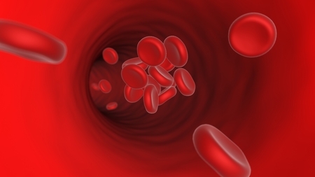 3d rendered close up of a blood clot.の写真素材