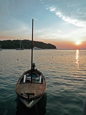 Croatia,Cavtat,sunsetの写真素材