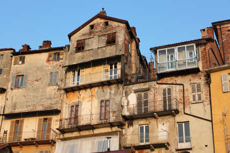 Urban building in turin italy with landscape in the city