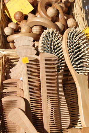 various objects and wooden toolsの写真素材