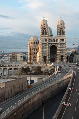 cathedral catholic church Marseille Franceの写真素材