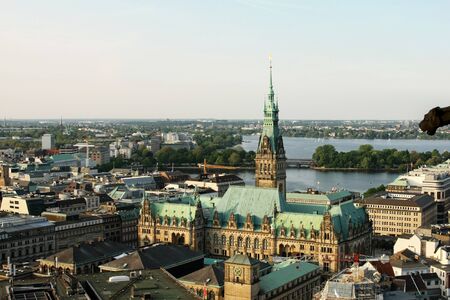 Aerial view of Hamburg - Germanyの写真素材