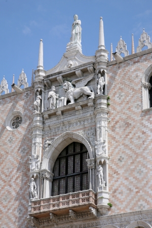 Palace Ducal - detail lion, Venice Italyのeditorial素材