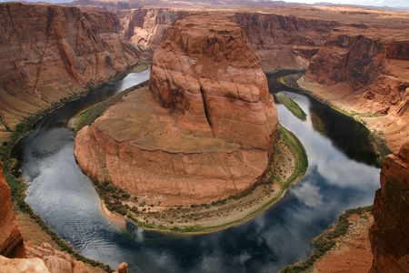 Horseshoe bend of Colorado river in Page Arizona - USAの写真素材