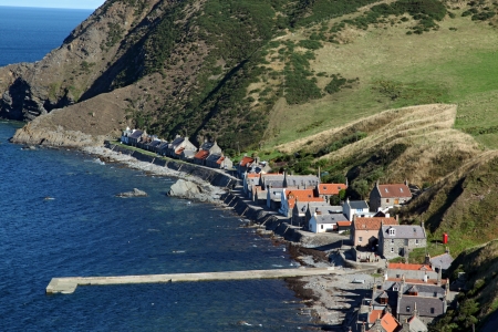 Pennan Village in Aberdeenshire - Scotland, UKの写真素材