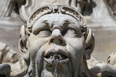 Rome  Fountain of the Pantheon  Italyの写真素材