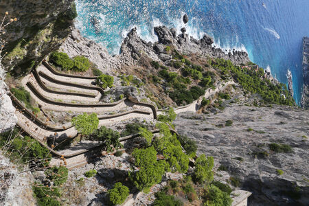Krupp street in Capri, Italy