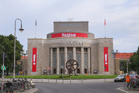 The Volksbuehne theater at the Rosa-Luxemburg-Platz, Berlin.のeditorial素材