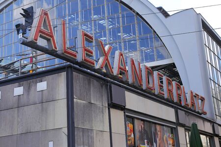 Railroad station Alexanderplatz in Berlin, Germanyのeditorial素材