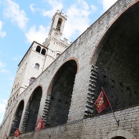 Wonderfull Consuls Palace in Gubbio. Umbria - Italyのeditorial素材