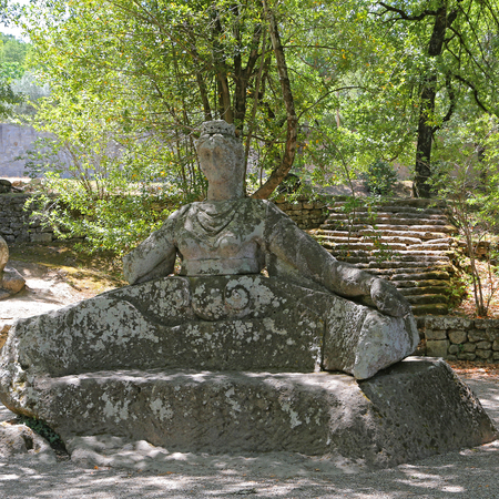 BOMARZO, ITALY - 2 JULY 2017 - Persephone at Monster Park in Bomarzo - Italyのeditorial素材