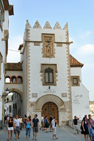 Cityscape of Sitges in Catalonia, Spainのeditorial素材