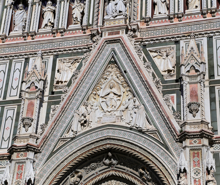 FLORENCE, ITALY - AUGUST 27, 2018: Florence Cathedral (Il Duomo di Firenze) on august 27, 2018 in Florence, Italy. Florence is the largest city in Tuscany and one of the most visited cities in Italy.のeditorial素材