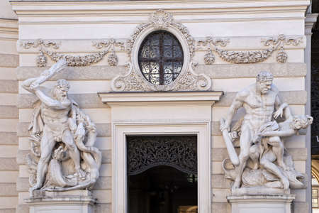 Vienna, Austria - April 24, 2019: Hofburg Imperial Palace, Heldenplatz, Viennaのeditorial素材