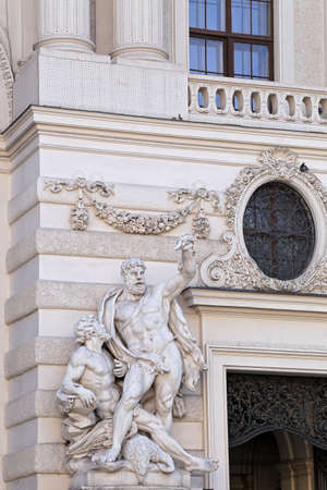 Vienna, Austria - April 24, 2019: Hofburg Imperial Palace, Heldenplatz, Viennaのeditorial素材