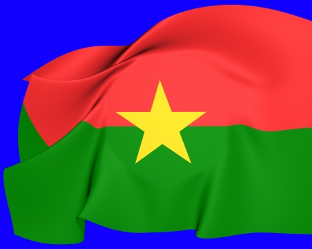 Flag of Burkina Faso. Close Up.の写真素材