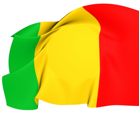 Flag of Mali. Close Up.   の写真素材
