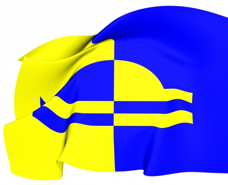 Flag of Ede, Netherlands. Close Up.の写真素材