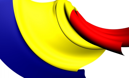 Flag of Romania. Close Up.  の写真素材